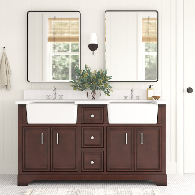 Sand & Stable Emiliano 60" Double Bathroom Vanity Set & Reviews Wayfair